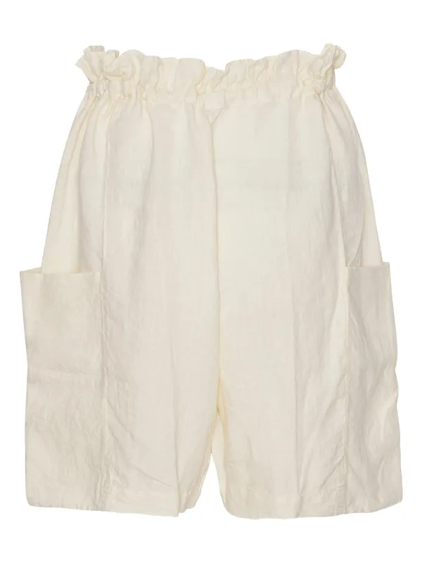 Henrik Vibskov Boutique Parachute Shorts 8211 Cream Women Skirts and Shorts