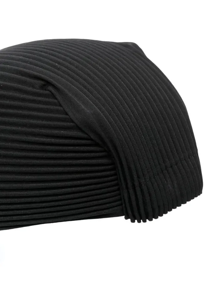 Henrik Vibskov Boutique SS24 Pleats Cap 8211 Black Men Hats and Gloves