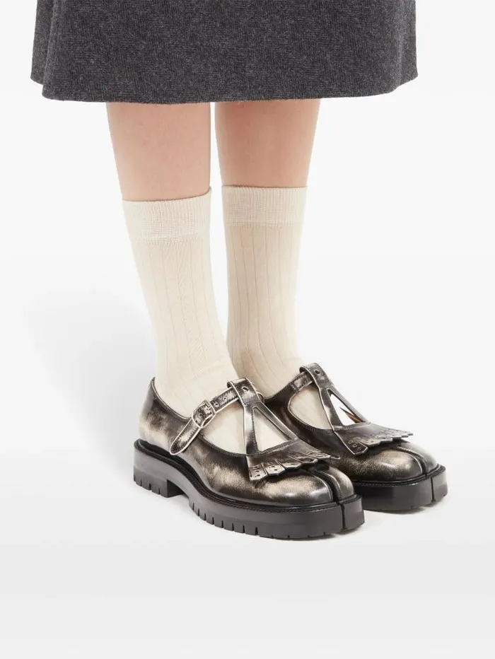 Henrik Vibskov Boutique Tabi County Mary Jane 8211 BlackWhite Women Shoes