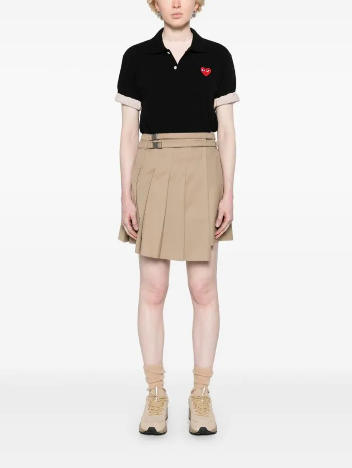 Henrik Vibskov Boutique Unisex Polo Shirt Red Heart 8211 Black Men Shirts