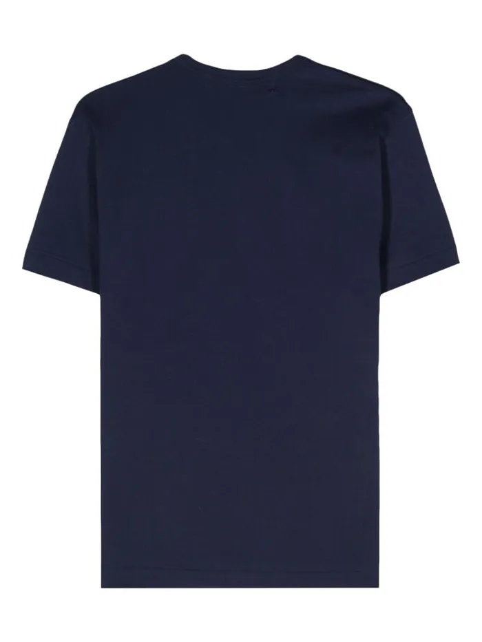 Henrik Vibskov Boutique Unisex Short Sleeve Gold Heart 8211 Navy Men Tops