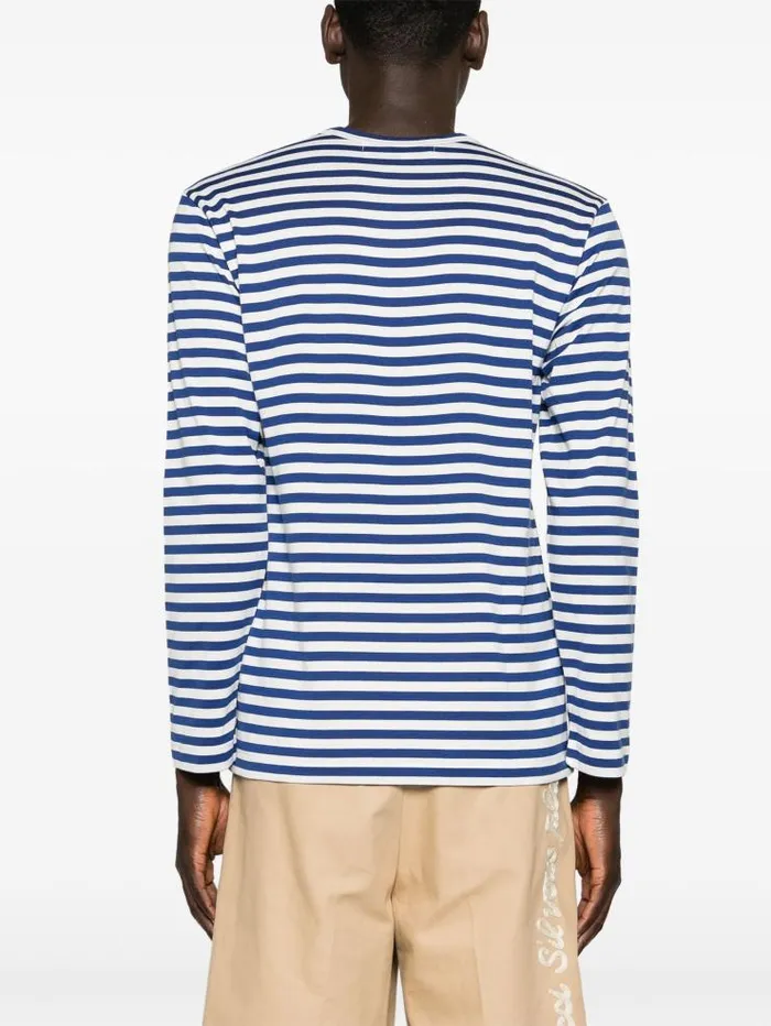 Henrik Vibskov Boutique Unisex Striped Tee Red Heart 8211 Navy Men Tops