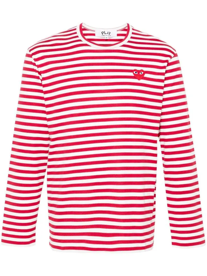 Henrik Vibskov Boutique Unisex Striped Tee Red Heart 8211 Red Men Tops