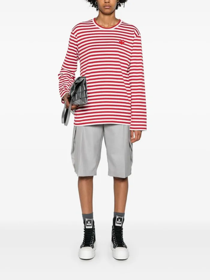 Henrik Vibskov Boutique Unisex Striped Tee Red Heart 8211 Red Men Tops