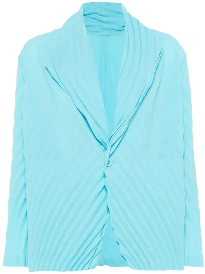 Henrik Vibskov Boutique Wrapped Pleats Jacket 8211 Sky Blue Women Jackets and Coats Henrik Vibskov Boutique Wrapped Pleats Jacket 8211 Sky Blue Women Jackets and Coats