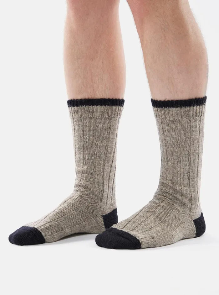 Hike Sock In Stone Wool Men Universal Works Socks Hike Sock In Stone Wool Men Universal Works Socks