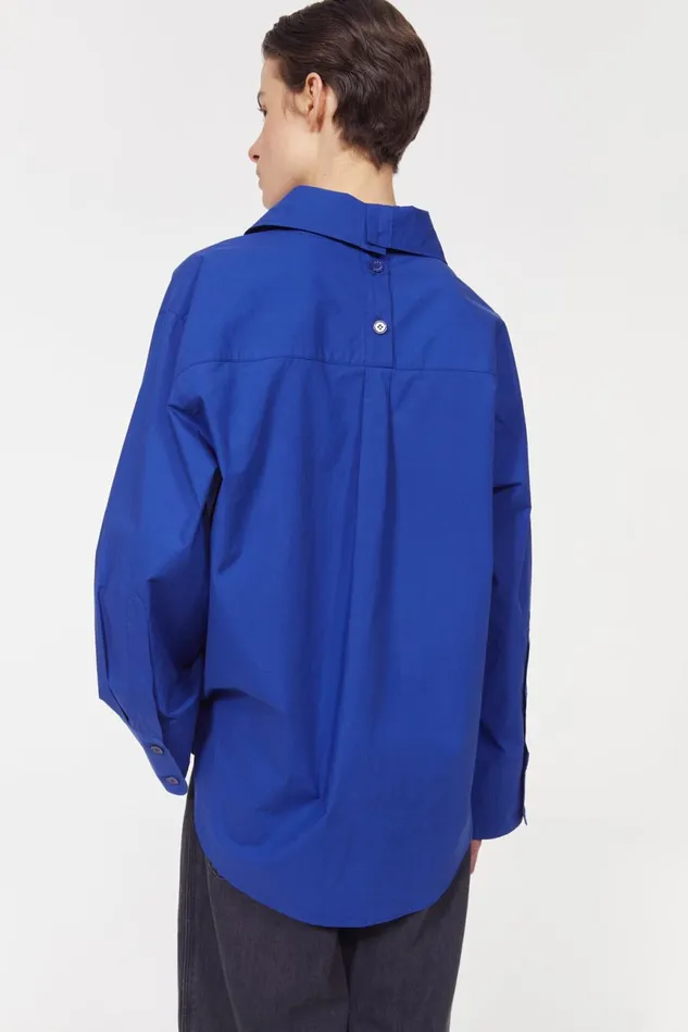Imola Oversize Shirt Workwear Blue Women Rodebjer Shirts and Blouses