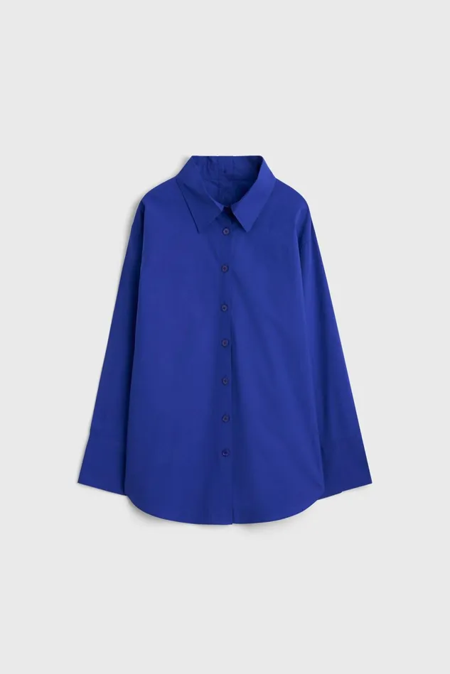 Imola Oversize Shirt Workwear Blue Women Rodebjer Shirts and Blouses
