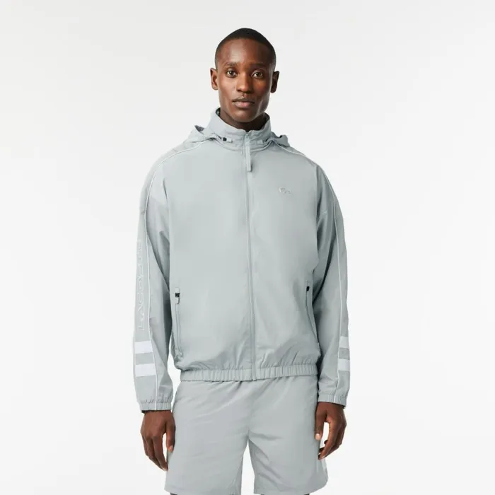 Jackets and Coats Men Lacoste Men039s Contrast Details WaterResistant ZipUp Jacket Grey White Nwj Jackets and Coats Men Lacoste Men039s Contrast Details WaterResistant ZipUp Jacket Grey White Nwj