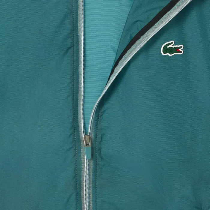 Jackets and Coats Men Lacoste Men039s Lightweight Waterproof ZipUp Jacket Hydro Blue Iy4