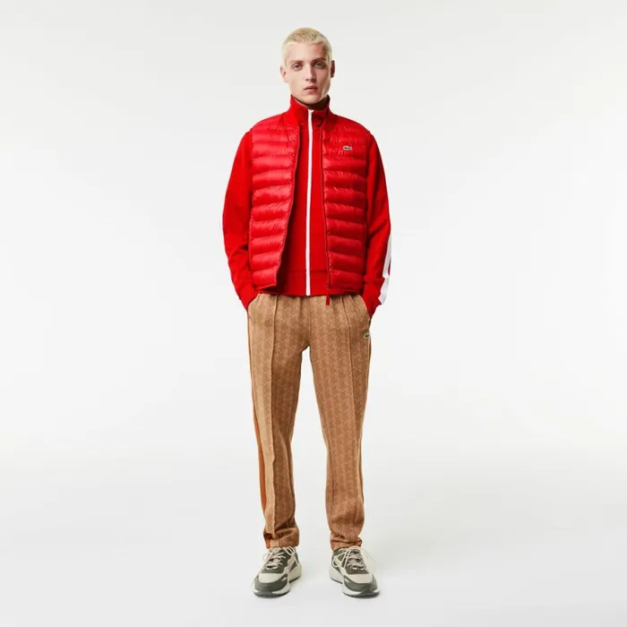 Jackets and Coats Men Lacoste Men039s WaterRepellent Puffer Vest Red 240
