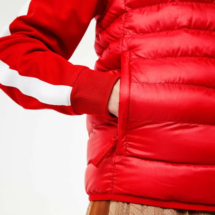 Jackets and Coats Men Lacoste Men039s WaterRepellent Puffer Vest Red 240