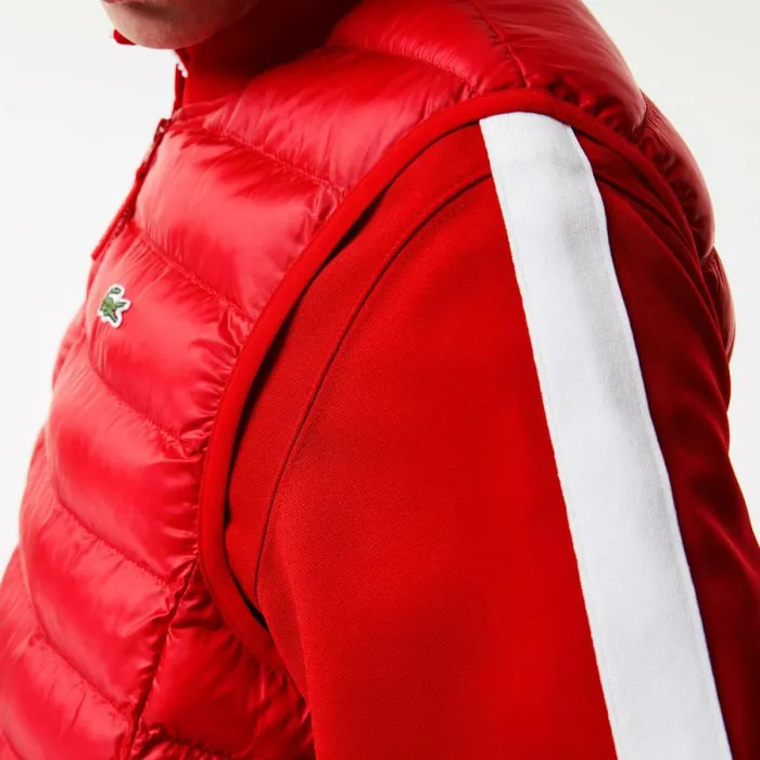 Jackets and Coats Men Lacoste Men039s WaterRepellent Puffer Vest Red 240