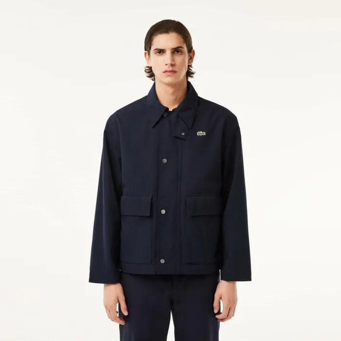 Jackets and Coats Men Lacoste Men039s Waterproof Collared Jacket Abysm Blue Hde Jackets and Coats Men Lacoste Men039s Waterproof Collared Jacket Abysm Blue Hde