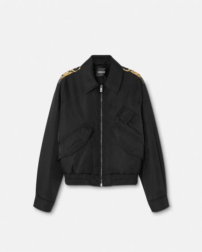 Jackets and Coats Men Versace La Coupe Des Dieux Bomber Jacket Black
