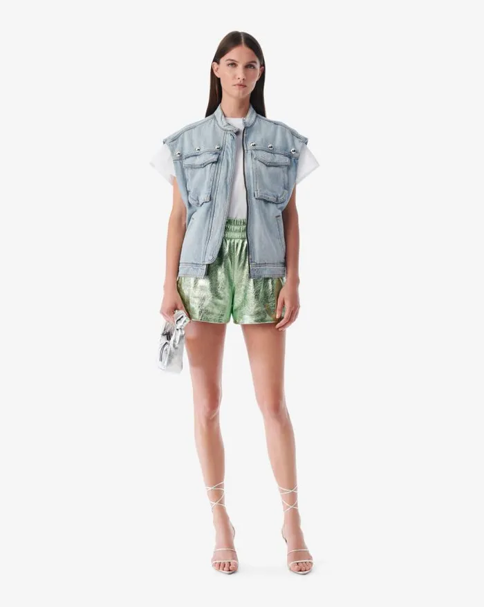 Jackets and Coats Women IRO ORAZIO HIGHCOLLARED DENIM VEST