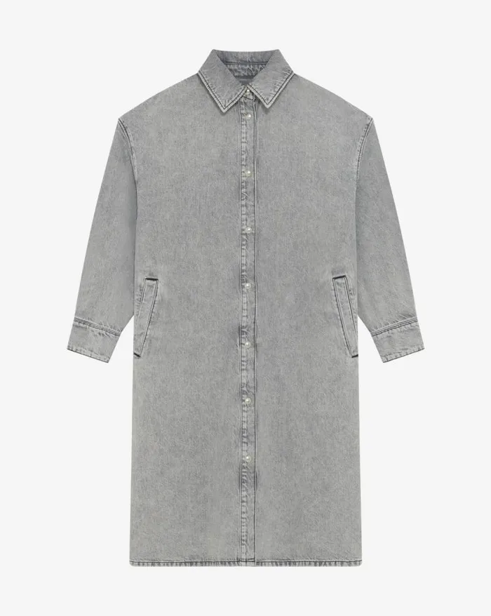 Jackets and Coats Women IRO TITO DENIM MAXI OVERSHIRT