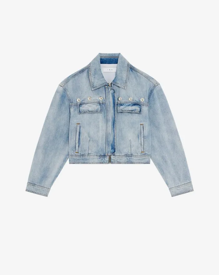 Jackets and Coats Women IRO TULVI STUDDED DENIM JACKET