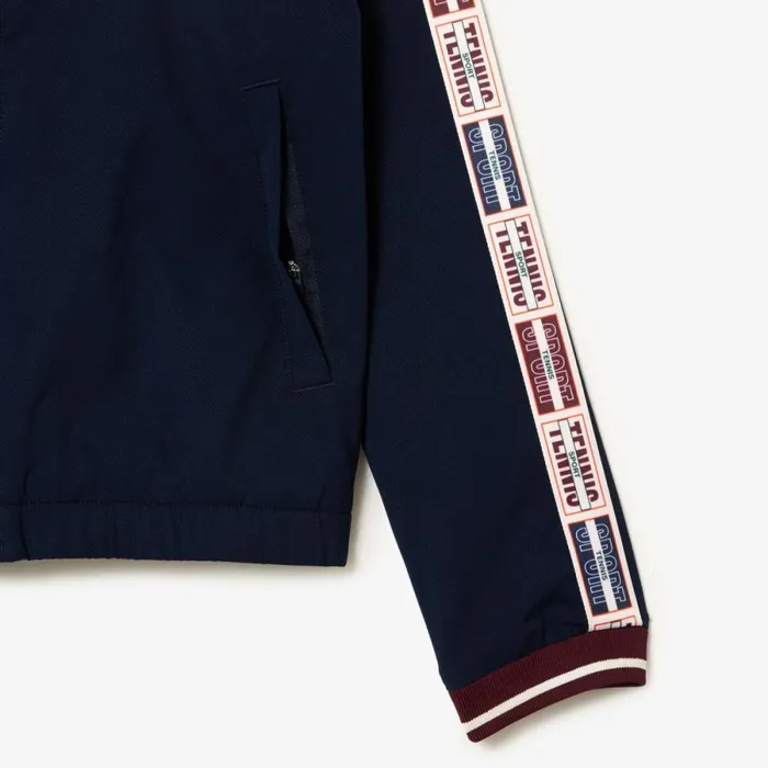Jackets and Coats Women Lacoste Women039s Recycled Fiber Stretch UltraDry Tennis Jacket Navy Blue 166