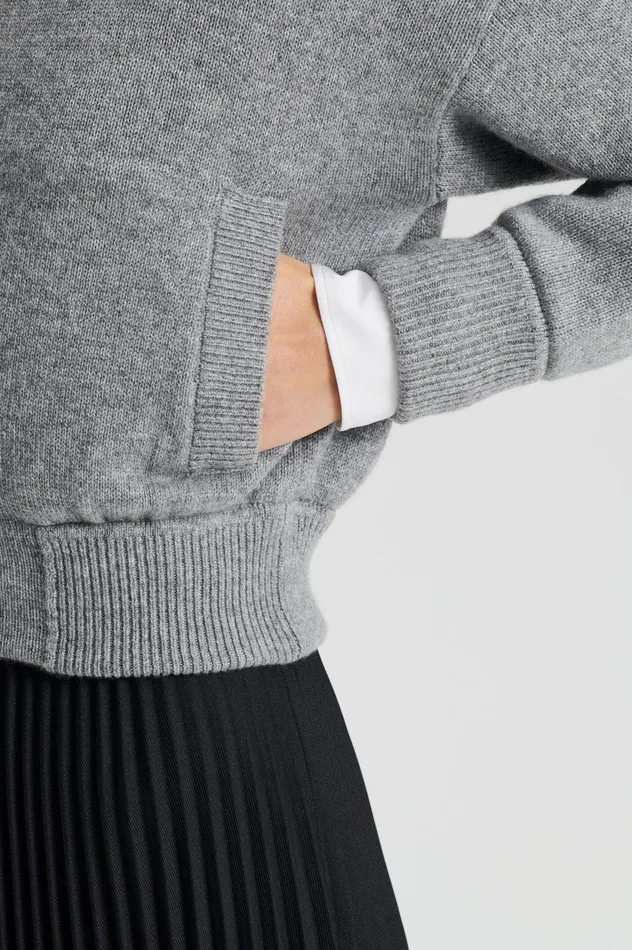 Jackets CASHMERE BOMBER GREY MELANGE 8211 Scanlan Theodore Women Jackets CASHMERE BOMBER GREY MELANGE 8211 Scanlan Theodore Women
