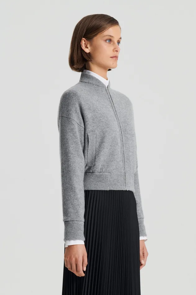 Jackets CASHMERE BOMBER GREY MELANGE 8211 Scanlan Theodore Women Jackets CASHMERE BOMBER GREY MELANGE 8211 Scanlan Theodore Women
