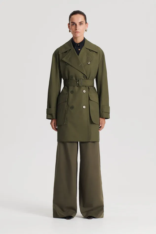 Jackets Women Scanlan Theodore TRENCH COAT JUNGLE Jackets Women Scanlan Theodore TRENCH COAT JUNGLE