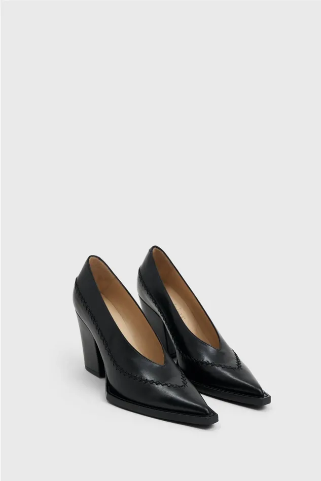 Jane Leather Pumps Black Women Rodebjer Shoes