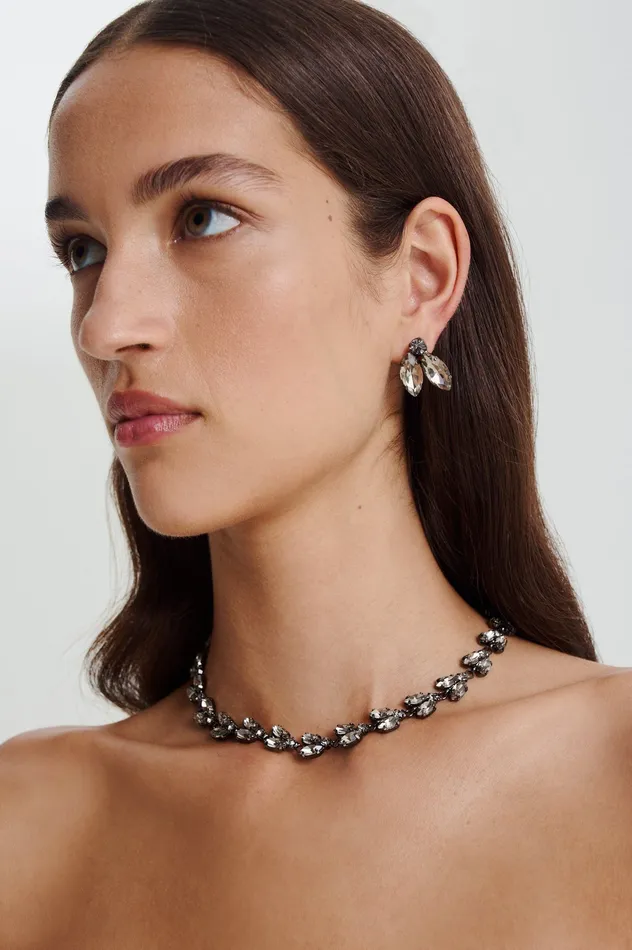 Jewelry CRYSTAL LEAF CHOKER BLACKDIAMOND 8211 Scanlan Theodore Women