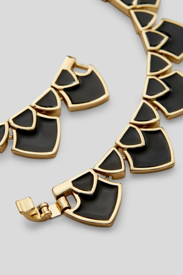 Jewelry Women ENAMEL TRIANGLE CHOKER BLACK Scanlan Theodore