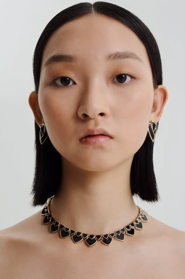 Jewelry Women ENAMEL TRIANGLE CHOKER BLACK Scanlan Theodore Jewelry Women ENAMEL TRIANGLE CHOKER BLACK Scanlan Theodore