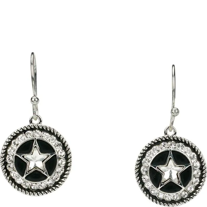 Jewelry Women Justin Boots Justin Texas Star Earrings Silver 040grey041