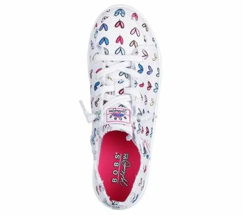 JGoldcrown BOBS B Cute 20 8211 Crush Crown White Multi Women SKECHERS SlipOn