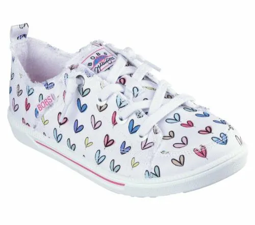 JGoldcrown BOBS B Cute 20 8211 Crush Crown White Multi Women SKECHERS SlipOn