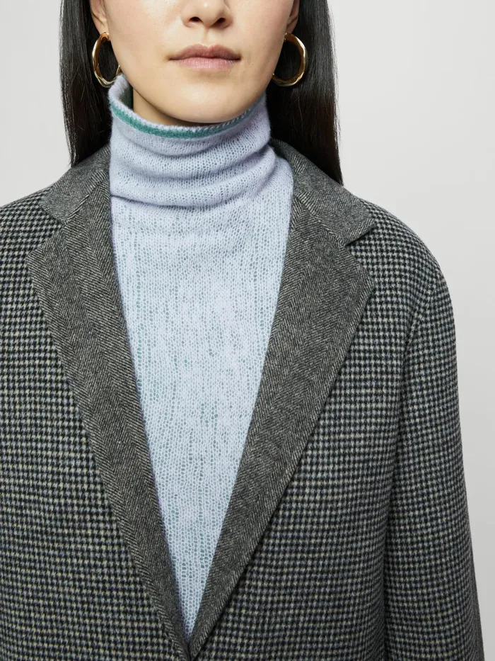 Jigsaw Coats Women Double Face Puppytooth Coat Grey