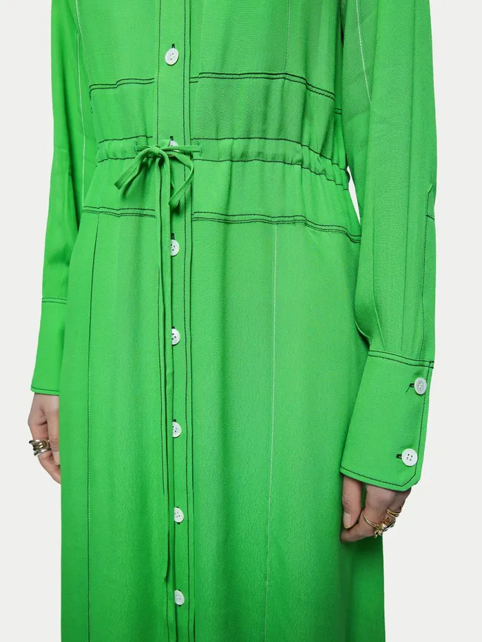 Jigsaw Dresses and Jumpsuits Women Fluid Drawcord Shirt Dress Green