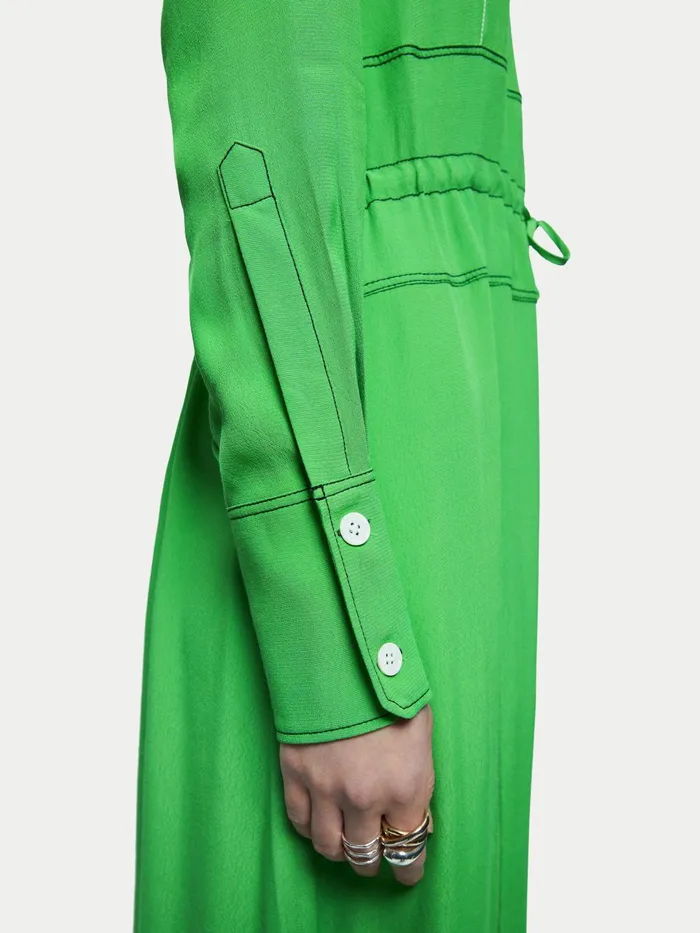 Jigsaw Dresses and Jumpsuits Women Fluid Drawcord Shirt Dress Green