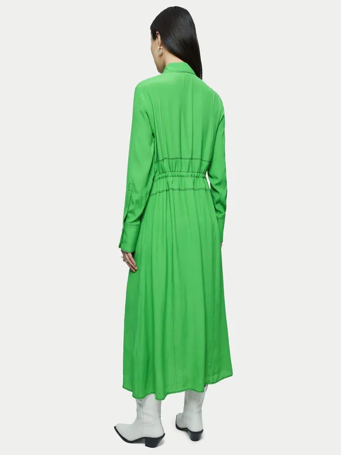 Jigsaw Dresses and Jumpsuits Women Fluid Drawcord Shirt Dress Green