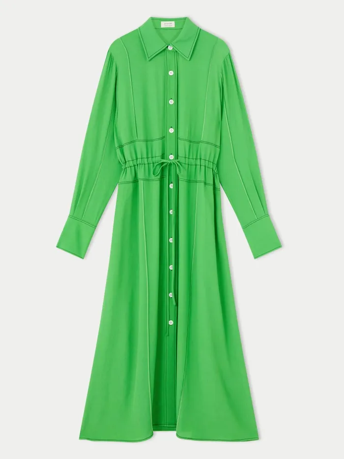 Jigsaw Dresses and Jumpsuits Women Fluid Drawcord Shirt Dress Green