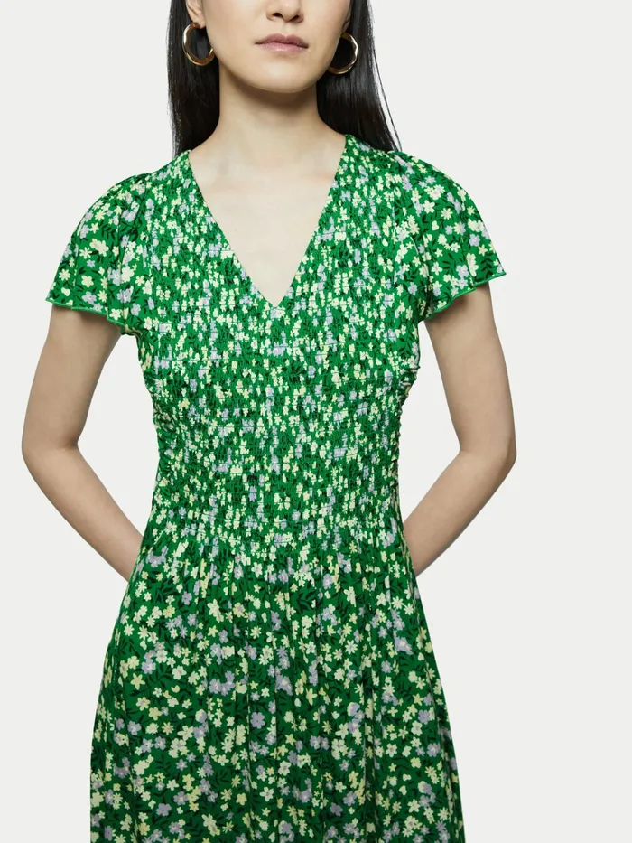 Jigsaw Dresses and Jumpsuits Women Heath Ditsy Short Sleeve Dress Green