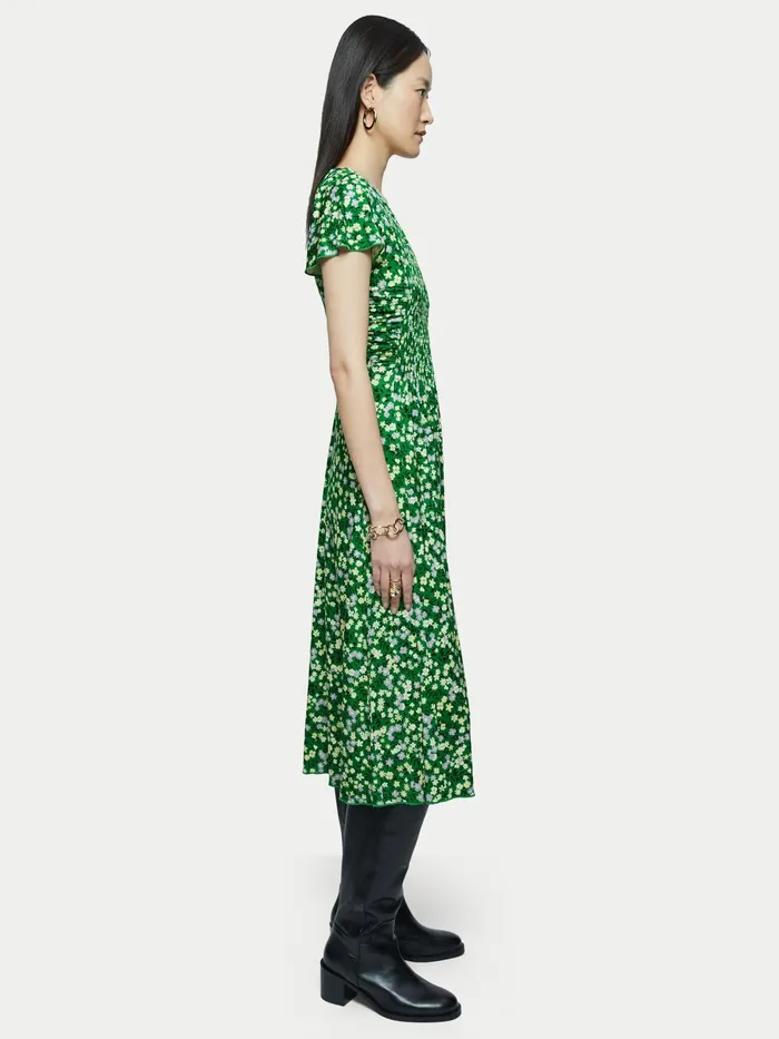 Jigsaw Dresses and Jumpsuits Women Heath Ditsy Short Sleeve Dress Green