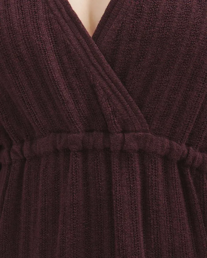 Jigsaw Dresses and Jumpsuits Women Knitted Rouched Waist Kaftan Purple