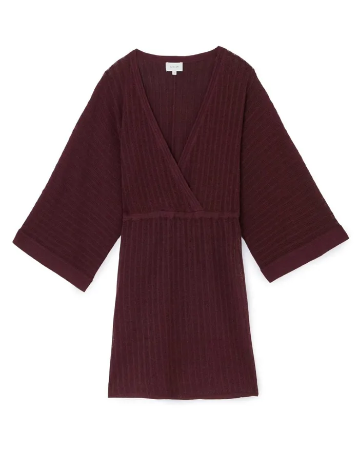 Jigsaw Dresses and Jumpsuits Women Knitted Rouched Waist Kaftan Purple