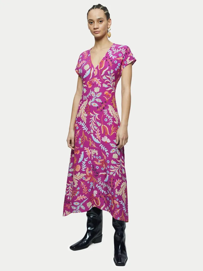 Jigsaw Dresses and Jumpsuits Women Sunkissed Floral Midi Dress Pink