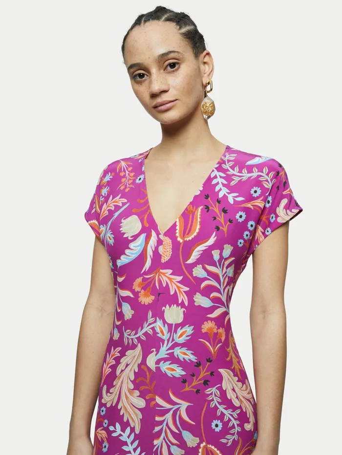 Jigsaw Dresses and Jumpsuits Women Sunkissed Floral Midi Dress Pink