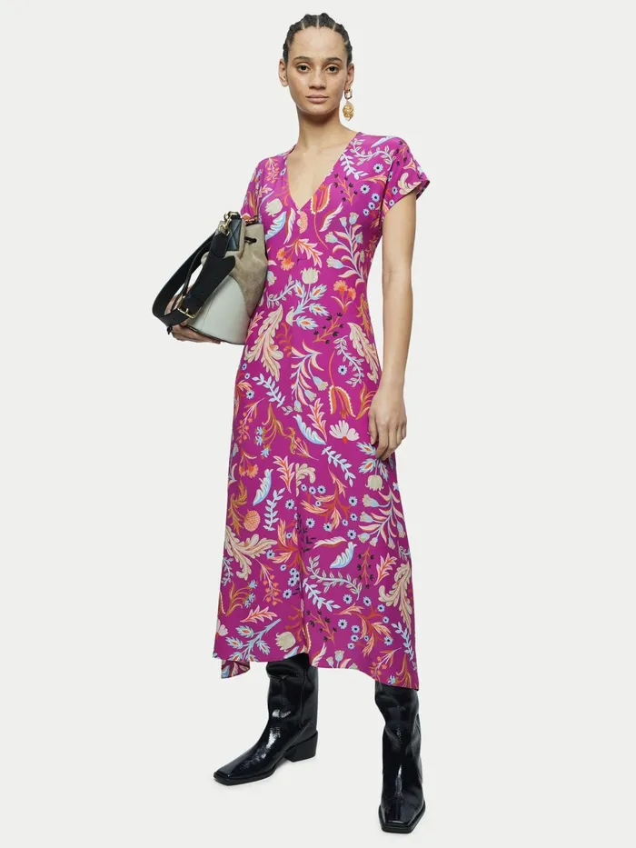 Jigsaw Dresses and Jumpsuits Women Sunkissed Floral Midi Dress Pink