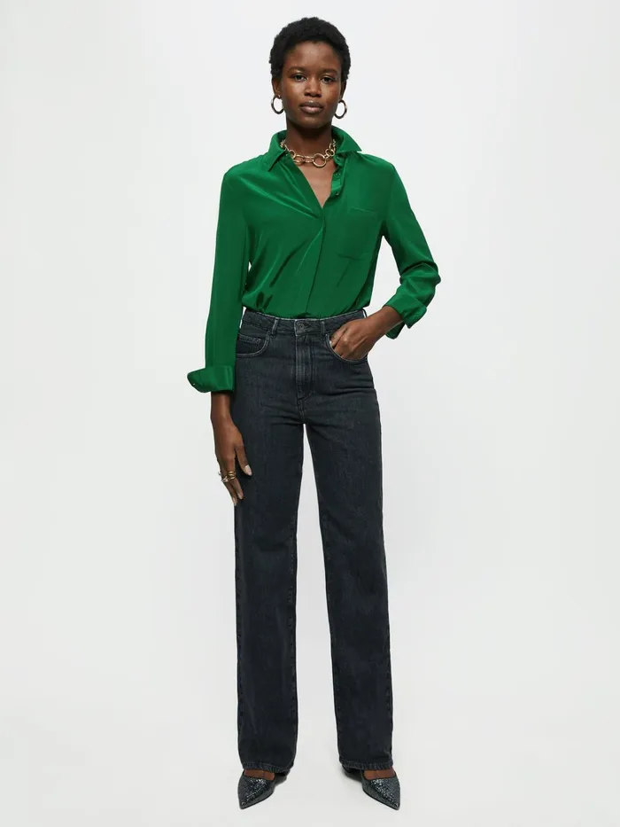 Jigsaw Jeans Women Adler Wide Leg Jean Black