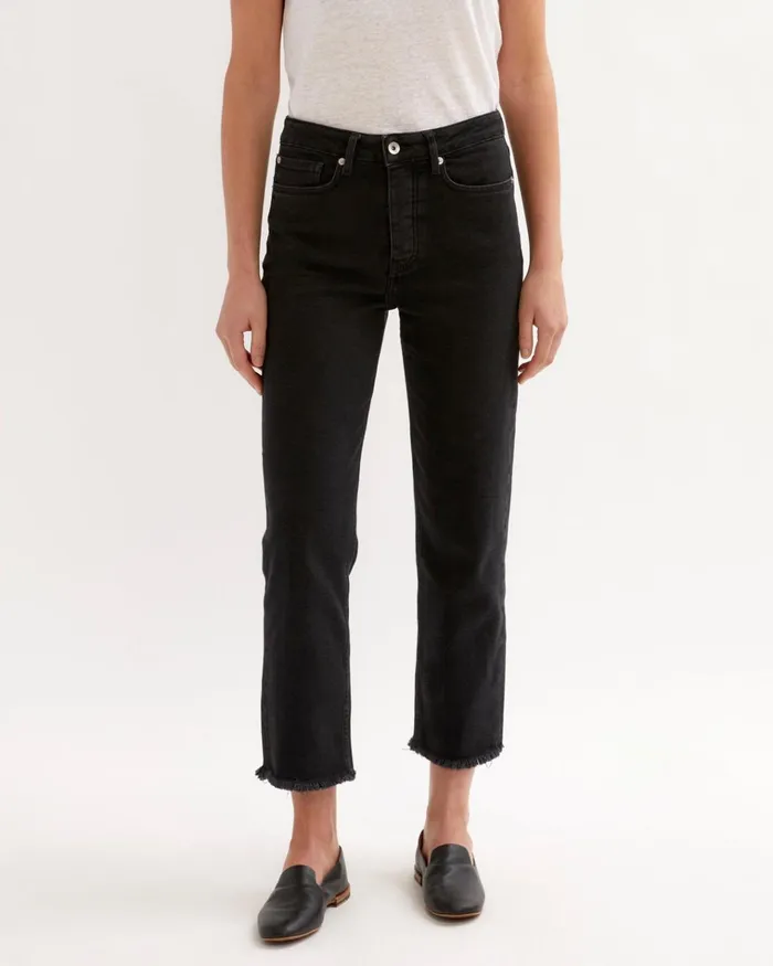 Jigsaw Jeans Women Lea Straight Leg Crop Jean Black