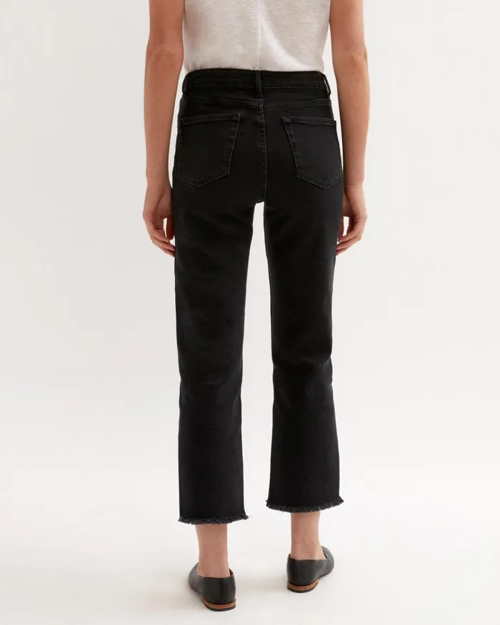 Jigsaw Jeans Women Lea Straight Leg Crop Jean Black