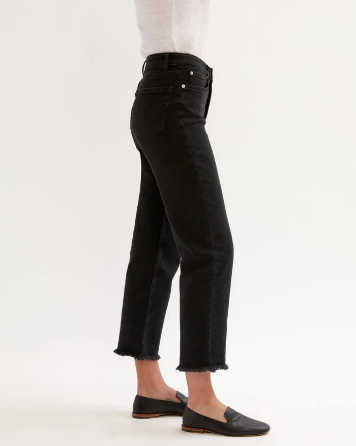 Jigsaw Jeans Women Lea Straight Leg Crop Jean Black