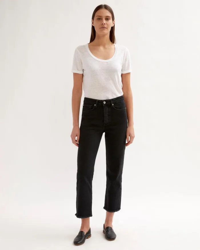 Jigsaw Jeans Women Lea Straight Leg Crop Jean Black